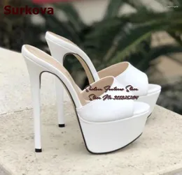 Отсуть туфли Surkova белый матовой кожаный стилет на каблук