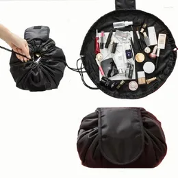 Cosmetic Bags Drawstring Waterproof Magic Makeup Pouch Large Capacity Travel Toiletry Bag Fashion Unisex Portable Lazy Storage