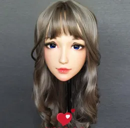 Partymasken Ching02Female süßes Mädchen Harz halb Head Kigurumi BJD Mask Cosplay japanische Anime -Rolle Lolita Crossdress Doll4559611