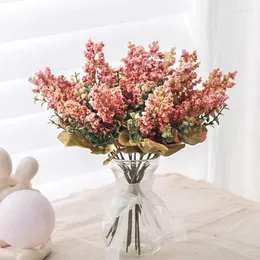 Decorative Flowers Artificial Flower Ball Bouquet Silk For Wedding Home Decor Party Indoor Fake DIY Decoration Supplies Crafting Arrangement