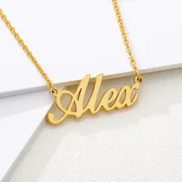 Fashion Custom Name Pendant Necklace With Heart Crown Any Letter Choker Necklace For Women Stainless Steel Jewelry Collier Femme 240423
