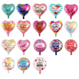 Dekoracja imprezy 10pcs 18 cali drukowana angielska matka folia balony matki w kształcie serca dekoracyjna mama balon