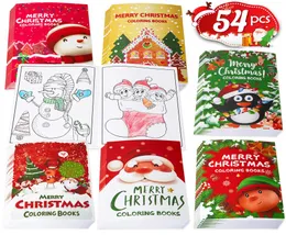 Jullekorationer målarböcker Kids Party Favors Xmas Stockings Goodie Bags Stuffer Fun Holiday Supplies Drop EDIABLESBAG AM3VY1693521