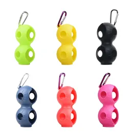 1PCS Golf Ball Holder Silicone 2 Balls Protetive com fivela portátil de capa dupla capa Sports Sports Acessórios 240425