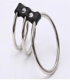 Sex couro de couro aço inoxidável Anel Milhas de anel de anel de anel Artigos adultos Ferramentas sexuais de apelo sexual3879425