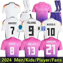 2024 Germanys Soccer Jerseys Havertz Muller 24 25 National Team Hummels Gnabry Musiala Kroos Werner Draxler Reus Gotze Home Away Men Kids Kits Football Shirts