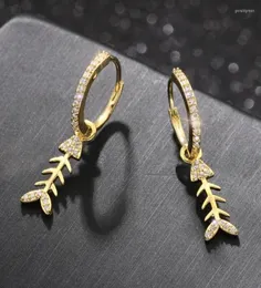 Stud Earrings Explosive Fashion Creative Zircon Tassel Fish Bone Wild Temperament Jewelry Women Whole8435853