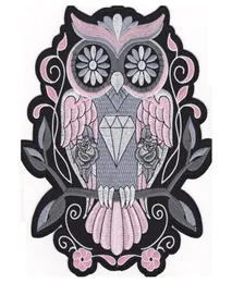 Fashion Night Owl PINK BACK EMBROIDERED Flight Suit PATCH MOTORCYCLE BIKER PATCH IRON ON VEST JACKET Bird of Minerva Badge 7348341