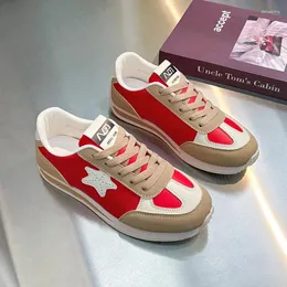 Casual skor mode tjock sula vårens höst artificiella mocka sneakers som kör läger chaussure femme