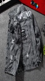 Ebaihui Jackets Men Denim Cargo Vurfebreak Cashgers Crashmed Outwear Mens Holes Jeans Bomber Jacket Slim Fitness Quali4827864