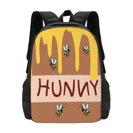 Backpack The Hunny Pot Pot Sacos de laptop escolares de grande capacidade Bele