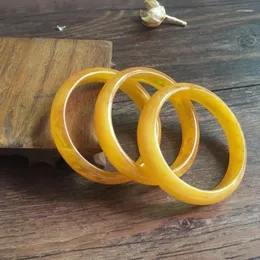 Bangle Live Show Second Generation Baltic Amber Beeswax Armband för kvinnor Gul kycklingfett Fuktande Silk Honung smal kant BR