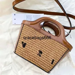 Luxury Handbag Mini Tropicalia Micro Rattan Bag Womens Straw Weave Beach Designer Väskor Mens Lady Cross Body Clutch Totes mode Sold Summer Travel