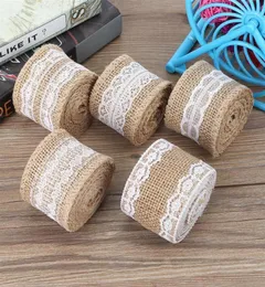 10 Rolls Elegant Linen Lace Edged Christmas Wedding DIY Material Craft Accessory17131498964