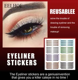 5 PAYLAR SETİ SU YOKTUR GÖZLÜ ÇOCUK STICK Yeniden Kullanılabilir Glitter Eyeliner Sticker DO8592554