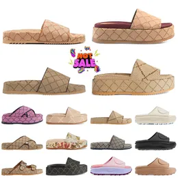 Sandálias de praia por atacado famosas designers mulheres plataforma mens em vestes florais nuvem de origem lâminas de luxo OG original de borracha macia Mula Slippers sandale