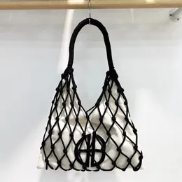 Beach Bags For Women Luxury Designer Handbags Purses In Nylon Rope Braided Canvas Inner Pocket Underarm Cloth Shoulder 240424