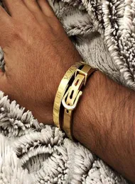 Mens Bracelets 2019 Punk 2pcsset Geometric Stainless Steel Wristband Bracelet For Men Jewelry Gift Set8765617