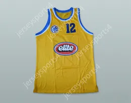 Custom nay mass jovens/crianças velibor ramovic 12 Maccabi tel aviv israel camisa de basquete de topo costume s-6xl