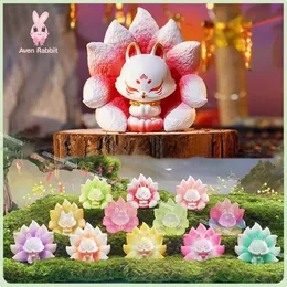 Ancient Nine Fox Fairy Series 2 Blind Box Toys Mystery Mistery Caja Misteriosa Caixa Figur Kawaii Model Girls Birthday Present 240426