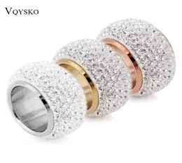 Gioielli di moda Gioielli Shining Full Rinstone Finger Finger Rings for Woman Lussuoso paragrafo Gioielli Crystal Gold Gold Color2004367