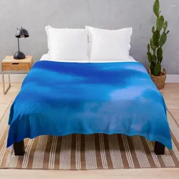 Cobertores brilhantes céu azul arremesso de cobertor Retro Camping