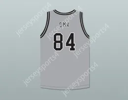 Custom Nay Mens 청소년/어린이 DMX 84 Rough Ryders Grey Basketball Jersey 1 Top Stitched S-6XL