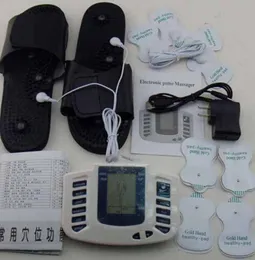 Electric Body Massager Full Body Relax Muscle Therapy Health Care Massager Pulse Tens Acupuncture Therapy Slipper 8pads2515636