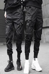 Aelfric Eden Ribbons hip hop pantaloni da carico uomo tasca nera streetwear harajuku techwear pantaloni pantaloni harem joggers pantaloni della tuta 2018040267