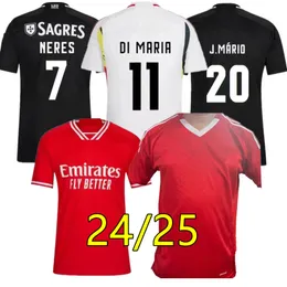 2024 25 Benficas Soccer Jerseys Di Maria Seferovic Waldchmidt Pizzi Rafa G.Ramos 24 25 Home Away Men Kids Kit Football Shirts Otamendi Kokcu