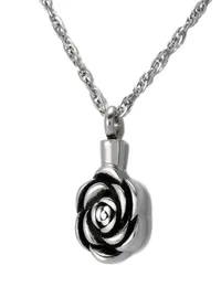 Cremation Jewelry Rose Urn Necklace for Ashes Keepsake Memorial Pendant Locket Stainless Steel Waterproof Remembrance Necklace1110906