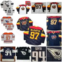 Ceovintage 97 McDavid 94 Ryan Smyth Hokey Formaları Koho Kadınlar Gençlik Yağı Dişli Donanma Özel Özel S-4XL herhangi bir isim ve boyutu