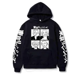 Hot Anime Tokyo Mikey Tryckt herr Hoodie Long Sleeve Anime Oversize Sweatshirt Harajuku Style Streetwear Hoodie Y11206745757