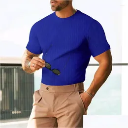남자 티셔츠 mens mens t 셔츠 패션 패션 남성용 짧은 슬리브 티 캐주얼 여름 오-넥 플로버 셔츠 의류 2023 스트라이프 프린트 맨 dhqe6