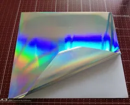 Микрон толщина A4 Blank Hologram Silver Stickel Label для лазерного принтера высококачественный профессиональный специальный слой подарочный упаковка3140184