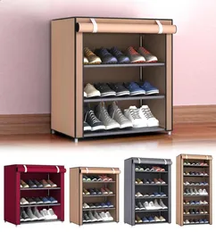 Multi Tiers Dust Proof Portable Steel Stackable Storage Nonwoven Fabric Shoe Stativs Organizer Closet Home Holder Shelf Cabinet 204493440