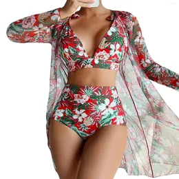 女性用水着ファッションセクシーなプリントビーチウェアビキニ水着スプリット快適に魅力的なスタイリッシュにデザイン