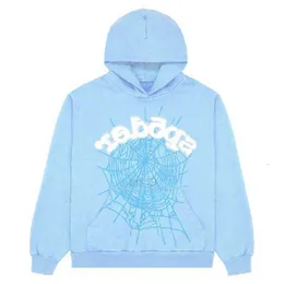 Herrtröjor tröjor herr hoodies nya himmel sp der män kvinnor hip hop ung thug spindel hoodie värld bred tröjor tryck pullover hoody ljus blu grossist5bdu