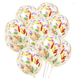 Decorazione per feste 10/20pcs Strip Colla coriati trasparenti palloncini macaron lungo 12 pollici compleanno baby shower