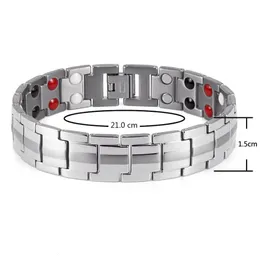 Rainso Health Care Stainless Steel Bracelet With Magnetic Mens Viking 4in1 Elements Therapy Sleep Aid Chain Jewelry 240423