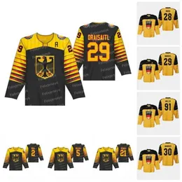 CEOTHR 2019 IIHF Mondiale Campionato Nazionale Jersey 29 Leon Draisaitl 91 Moritz Muller Philipp Grubauer Moritz Seider 50 Patrick Hager 72