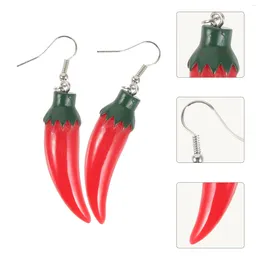 Dangle Earrings Chili Stud Stylish For Women European And American Holiday Vegetable Metal Dangling Pepper Miss Trendy