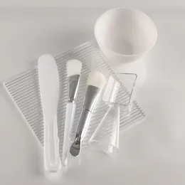 2024 máscara facial diy tigela e pincel conjunto cola macia conjunto de 5 peças Silicone caseiro feito diafragma regulando a tigela de beleza ferramentas de beleza