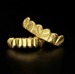 Biżuter Męski Hip Hop Gold Grillzs European and American Style Crystal Hiphop Tooth Dental Grils Accessorie5864808