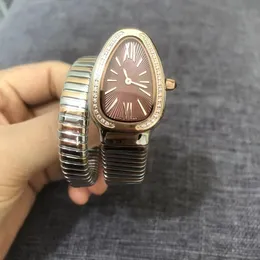 최고 품질의 여성 워치 relojes snake kaped relojes para mujer 럭셔리 패션 팔찌 여성 시계 개인화 창의성 쿼츠 시계 브레이슬릿 오로그로 Di lusso