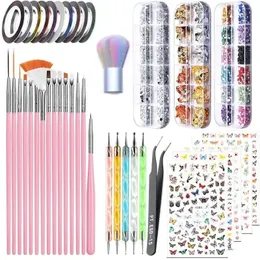 Manikyr för nagelspetkkit nagel DIY Tillbehör Set Nail Art Brush Doting Pen Nails Accessories Manicure Tools Tools