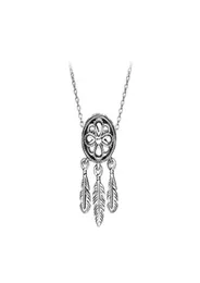 1pcs Dropshipping Alloy Dreamcatcher Pendant Necklace Fits 45cm+8cm Chain Women Female Birthday Chirstmas Gift N0045533426