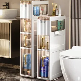 Luxury Bathroom Cabinet Toilet DrawerType Slotted Storage Home MultiLayer UltraNarrow Acrylic Organizer and 240420
