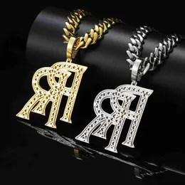 Halskette Herren Hip Hop Halskette Roddy Rich mit Double La Rolls Royce Brief Anhänger ...