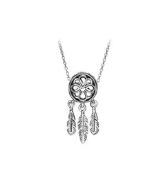 1pcs Dropshipping Alloy Dreamcatcher Pendant Necklace Fits 45cm+8cm Chain Women Female Birthday Chirstmas Gift N0043715158